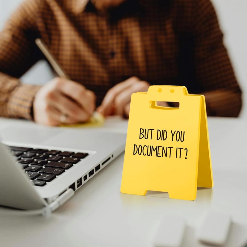 MAMAGIFTREE لكن هل وثقت ذلك؟ لافتة ديكور مضحكة - زينة مكتبية لطيفة، لافتة ساخرة صغيرة للرؤساء، الزملاء، الموارد البشرية، هدايا مزاح للمكتب، ملحقات مكتبية ممتعة للنساء والرجال - Image 2